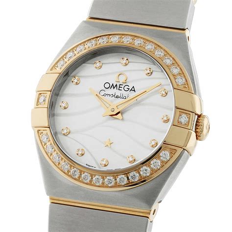 ladies omega watch with diamond bezel|omega constellation vintage watch prices.